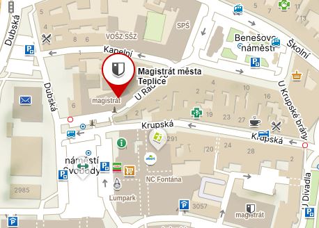 Teplice Mapa Nam Svobody 1